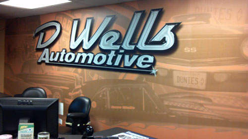 D. Wells Automotive Service Sign
